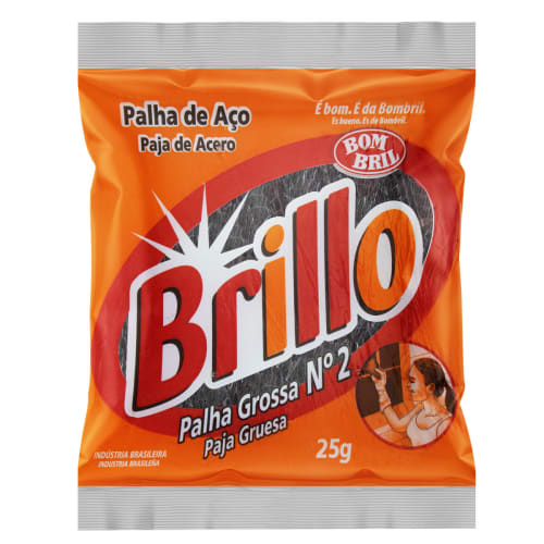 Palha de Aço Brillo N°2 25g - 20 Unidades